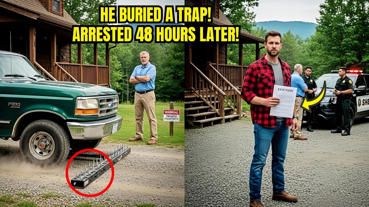 HOA Neighbor Annexed My Cabin and Installed Spike Strips — 48 Hours Later, He Was Evicted !