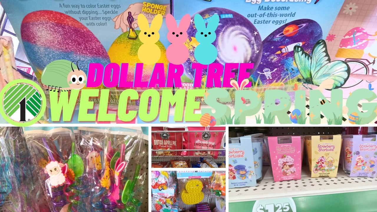 Dollar tree shop with me New spring finds & Easter Candy is out!!|Viral finds!! #easterdecor