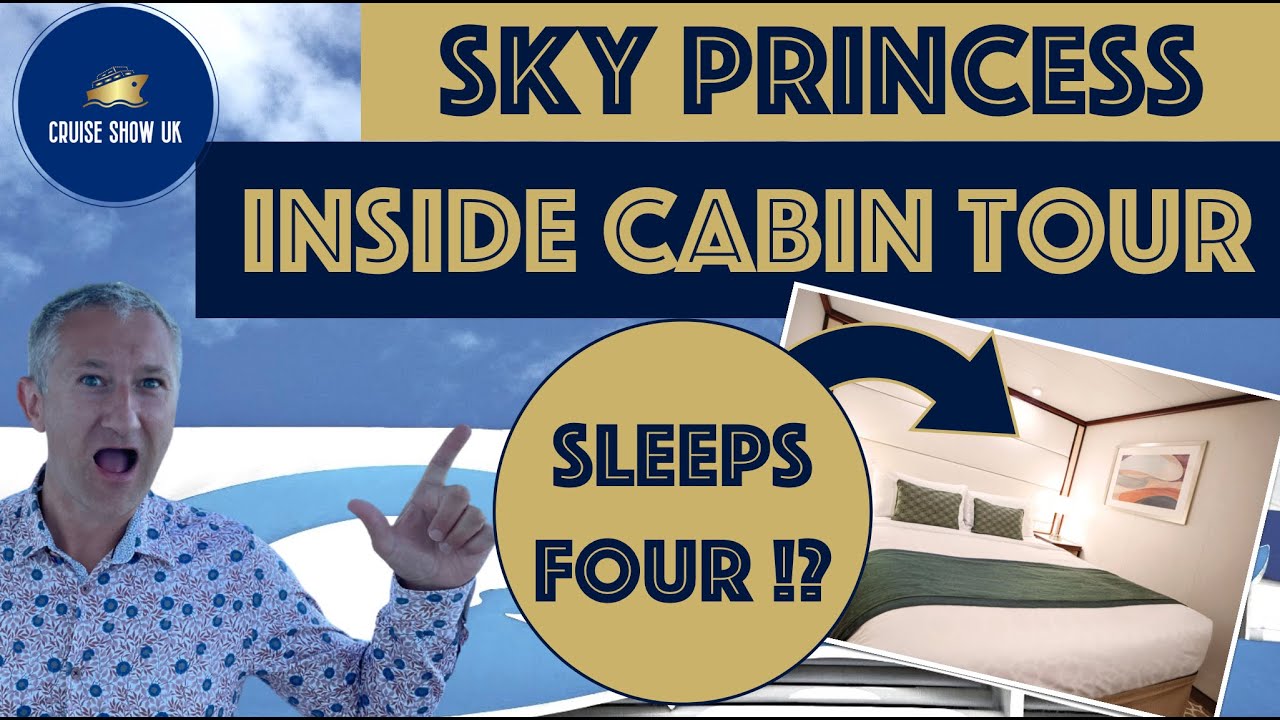 We Try A Sky Princess Inside Cabin That Sleeps 4 - FULL CABIN TOUR- Interior Cabin R715