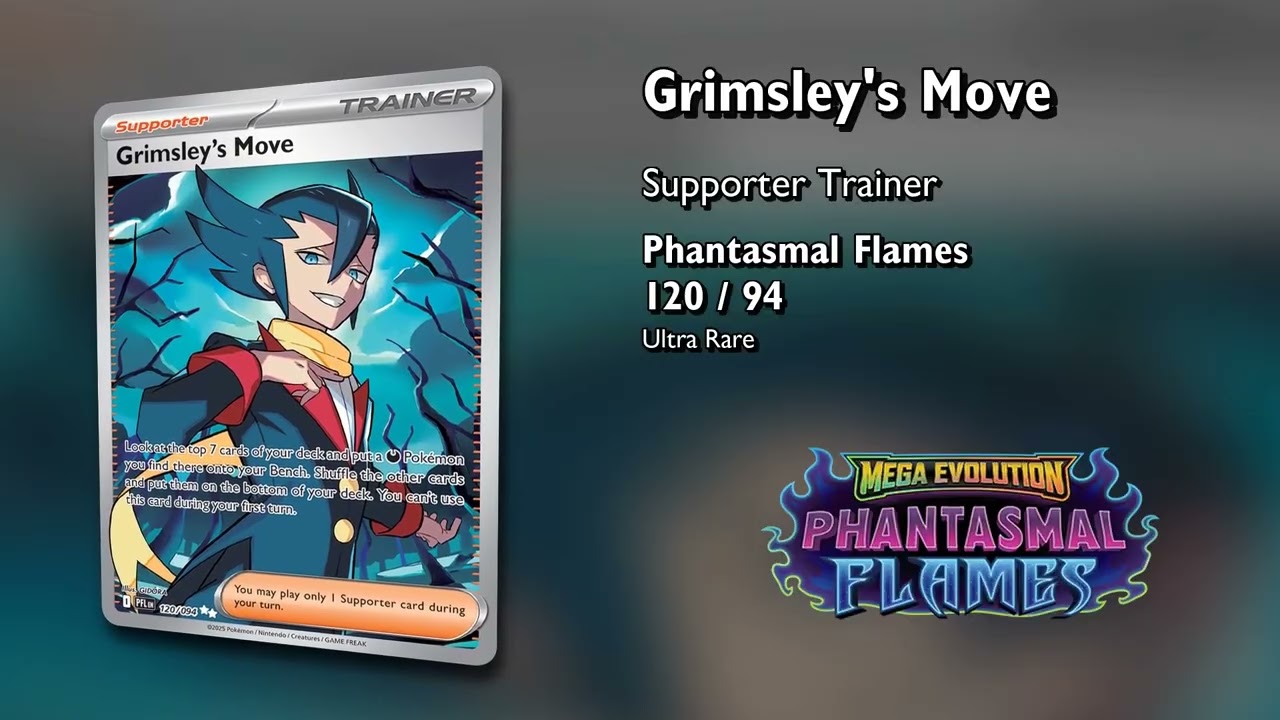 PFL 120 Grimsley's Move Trainer   Phantasmal Flames   GIDORA   Cozy Cardboard Chronicle