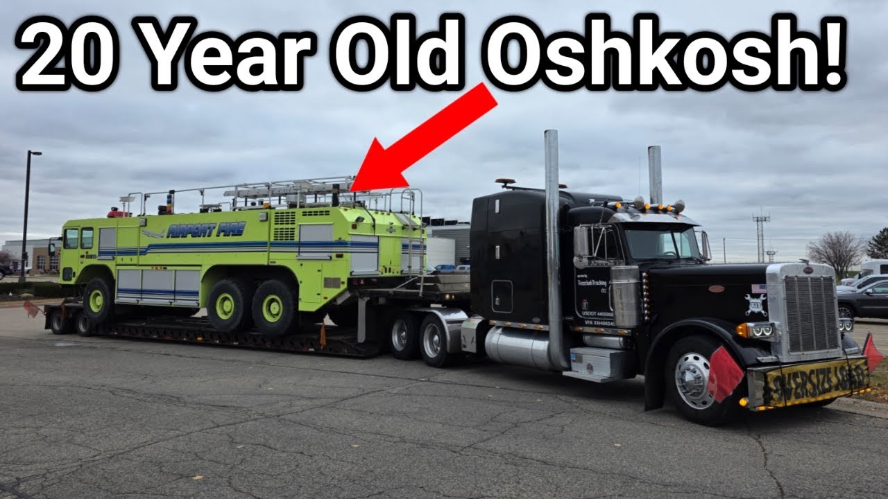 Мы снова перевозим пожарные машины Oshkosh Striker