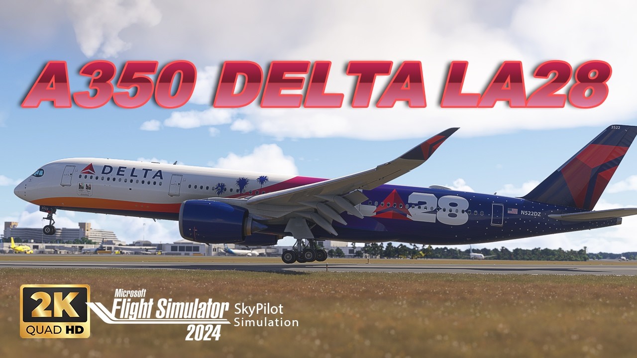 MSFS 2024 | STUNNING Delta LA28 A350 | Atlanta to Orlando | 14 Min Full Flight [2K]