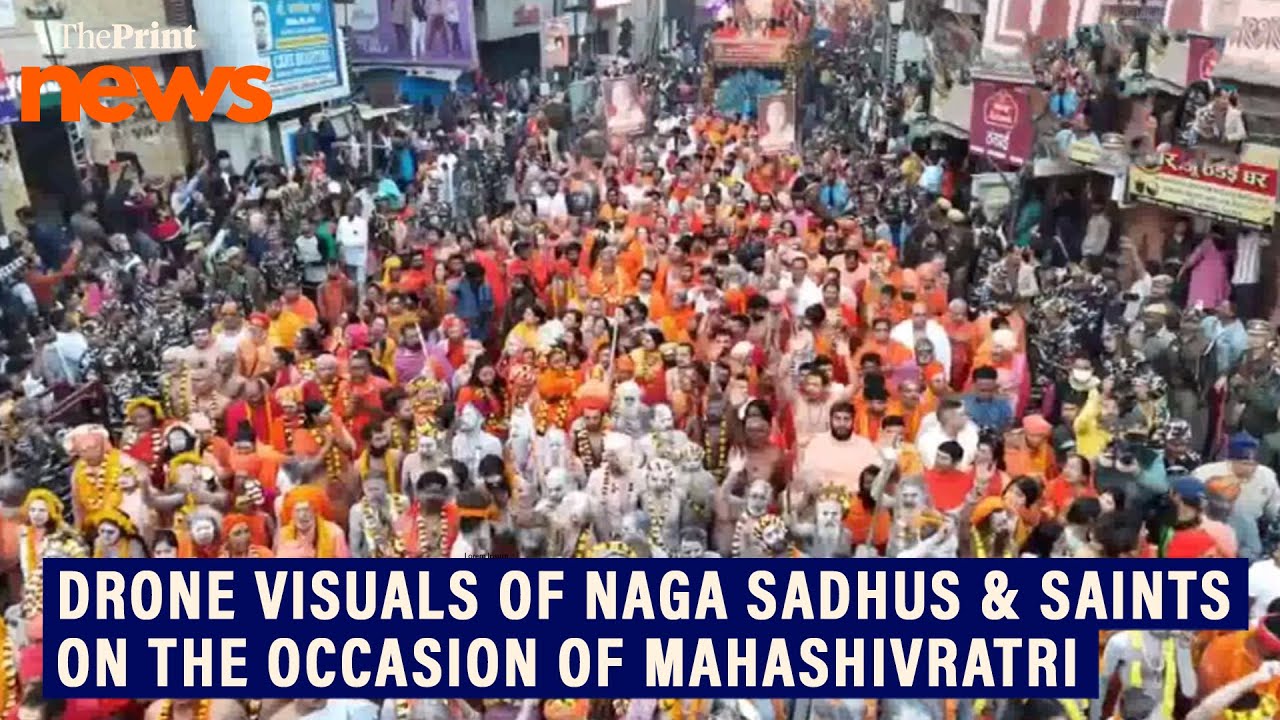 Naga Sadhus leave for Kashi Vishwanath Temple for Mahashivratri