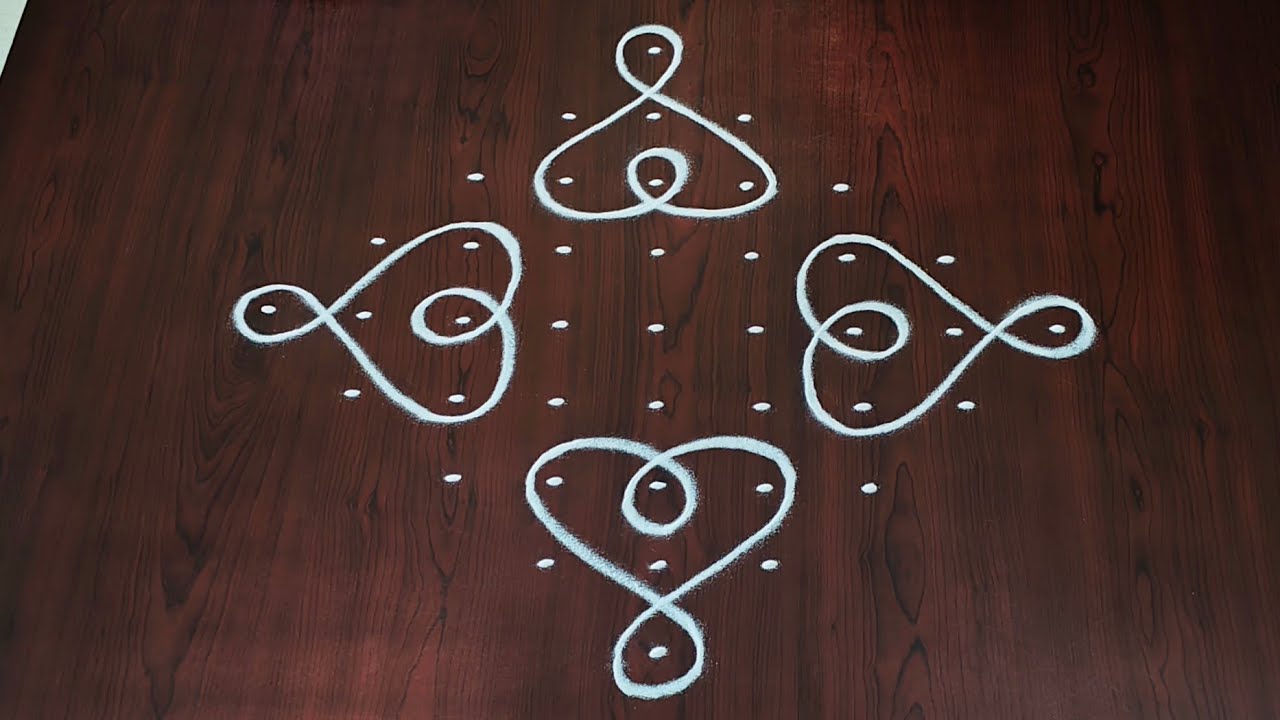 9×1dots melikala muggulu|easy rangoli|daily chukkala muggulu||sikku,kambhi,neli kolams|#Nice Rangoli