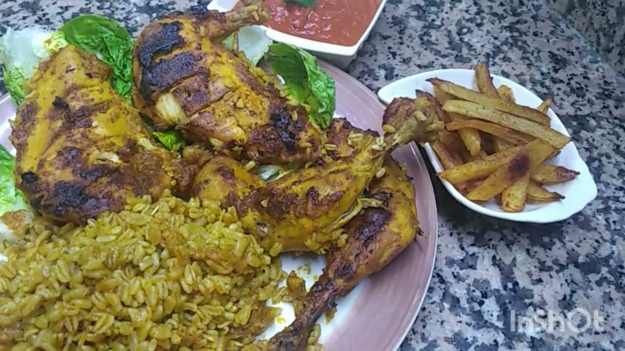 الدجاج مشوي في الفرن مع ابلي