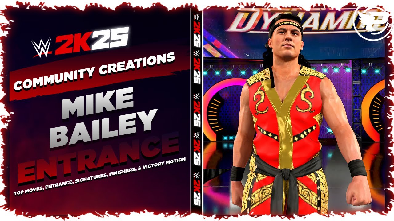 WWE 2K25: Выход Майка Бэйли, лучшие приемы, фирменные приемы, завершающие приемы и анимация побед...