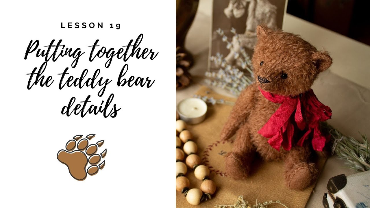 How to put together the teddy bear's details / Собираем детали мишки / Sewing plush toy tutorial
