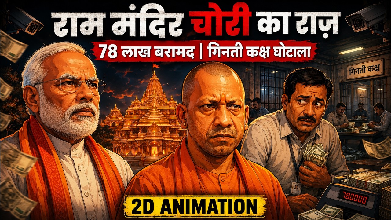 अयोध्या में 78 लाख की चोरी | Ayodhya Temple Cash Scam Shocking Truth I  2D Animation