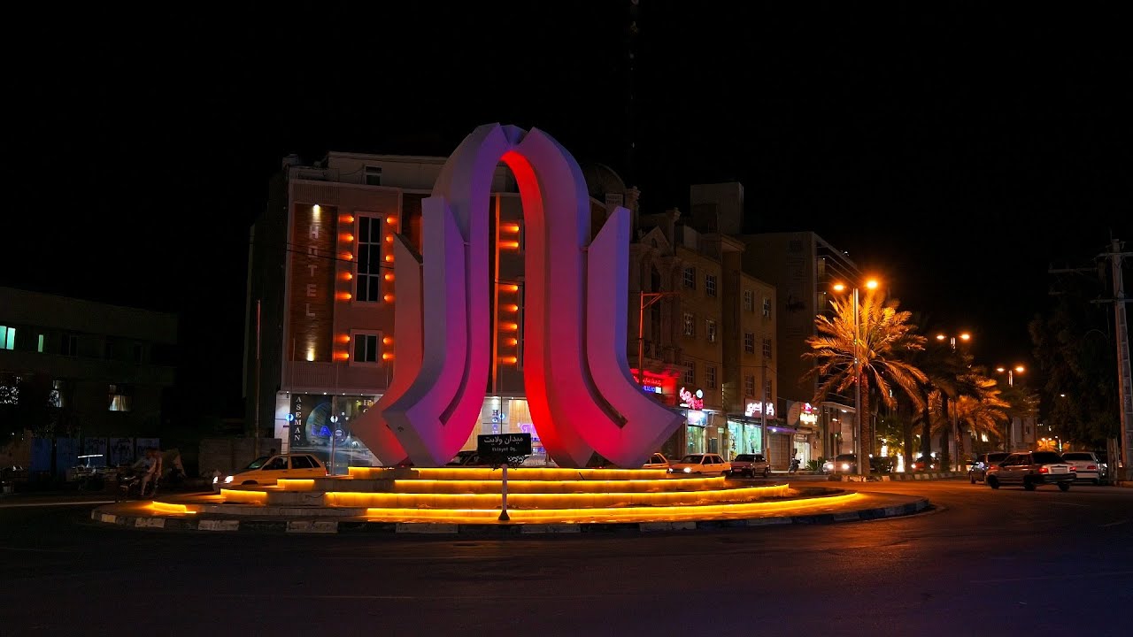 Night Qeshm - City. Qeshm Island, Iran