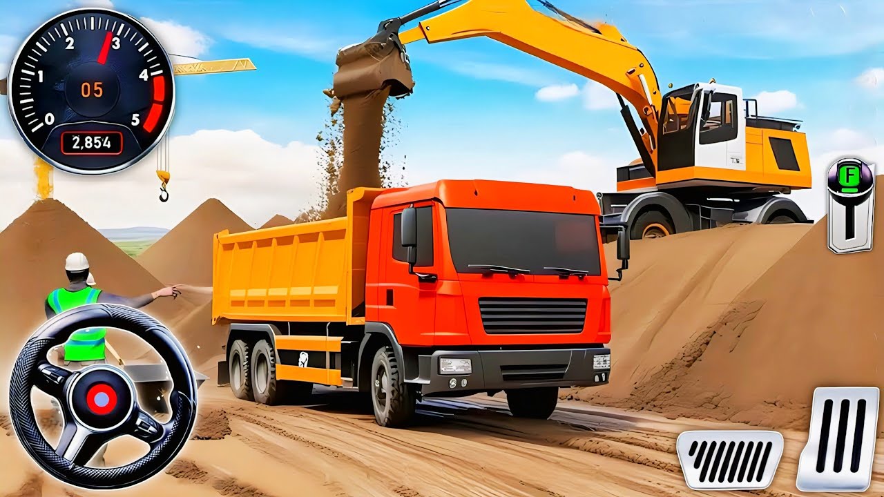 Real City Construction Simulator 3D - City Road Builder Excavator Trucks - Android Gameplay