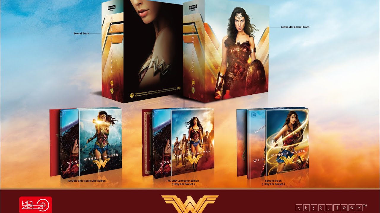 Wonder Woman Steelbook Boxset + Gal & Statue Comparison Shot