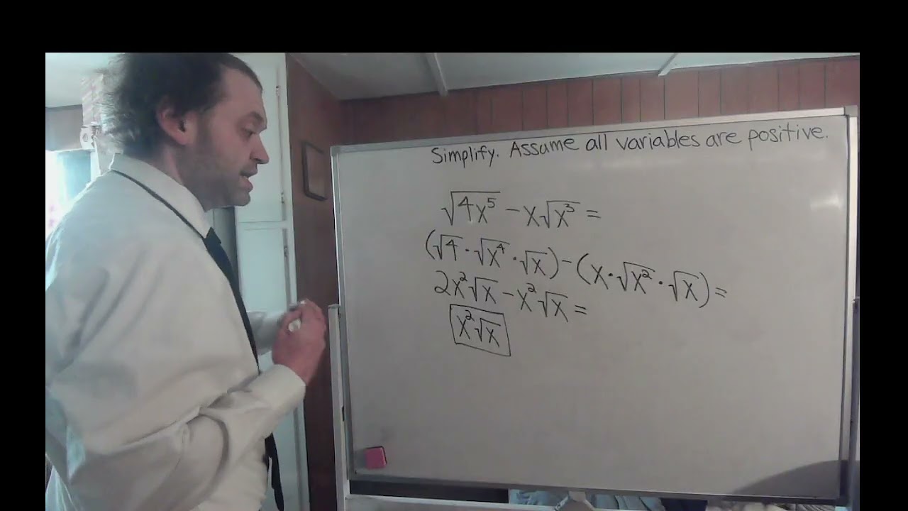 Adding and Subtracting Variable Expressions in Radical Form