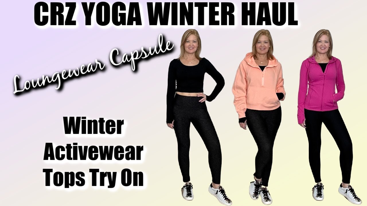 CRZ Yoga Haul | GIVEAWAY | January 2023 | Loungewear Capsule - Winter Activewear Tops Try On