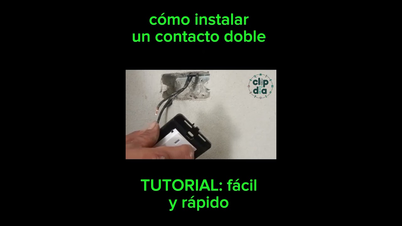 Cómo instalar un enchufe o contacto doble FÁCIL Y RÁPIDO.