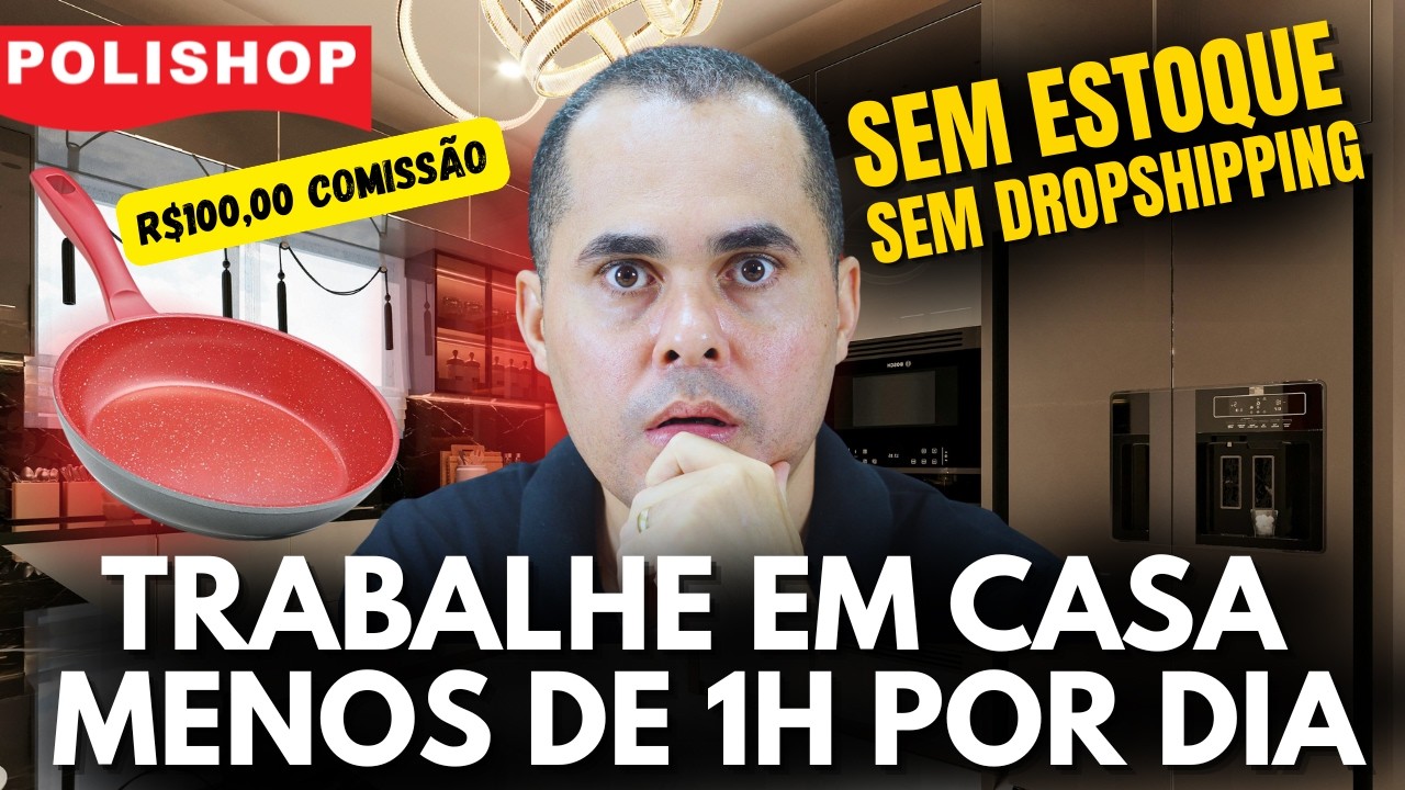 (RECEBI AO VIVO) Como trabalhar em casa 1h por dia e ganhar comissões da Polishop e Shopee