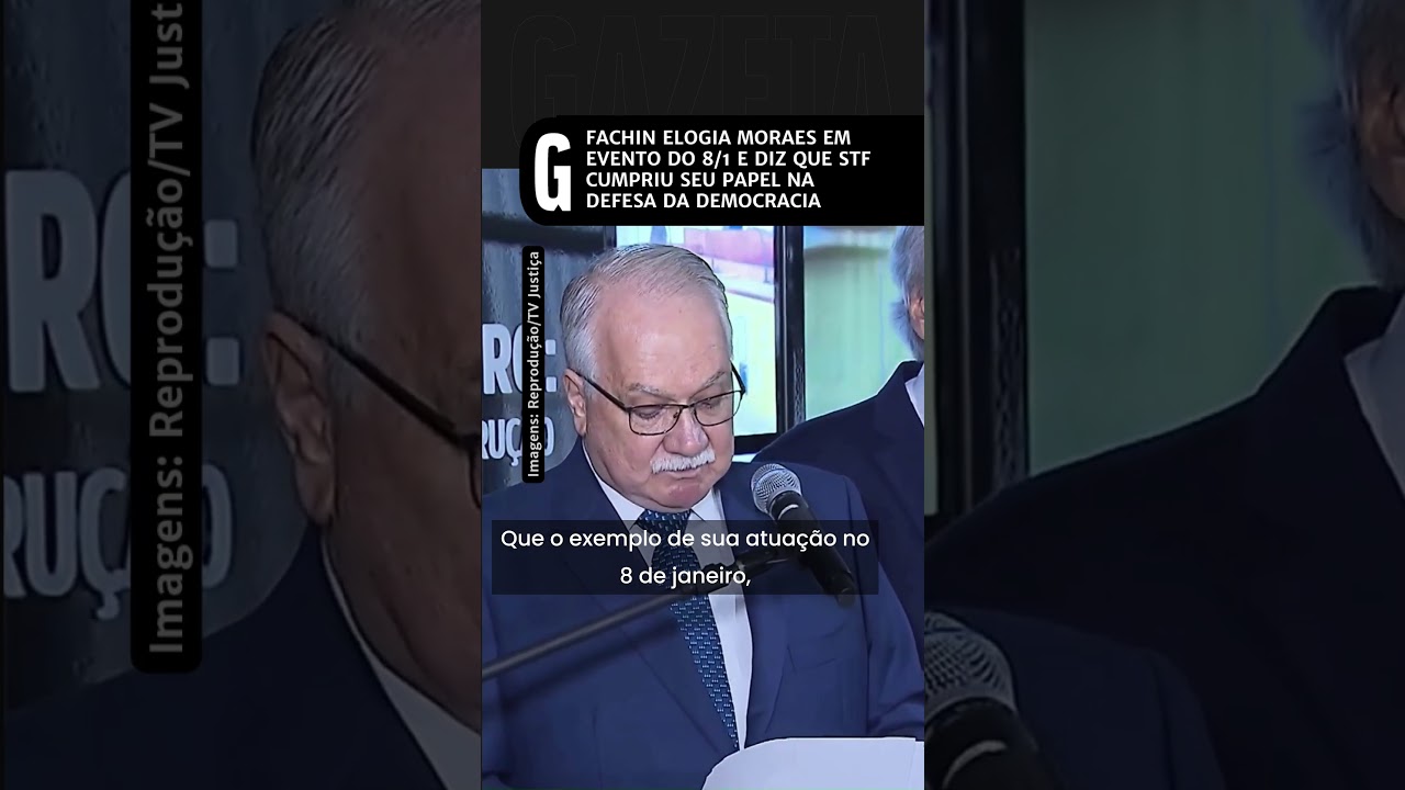 Fachin elogia Moraes em evento do 8/1 e diz que STF cumpriu seu papel na defesa da democracia