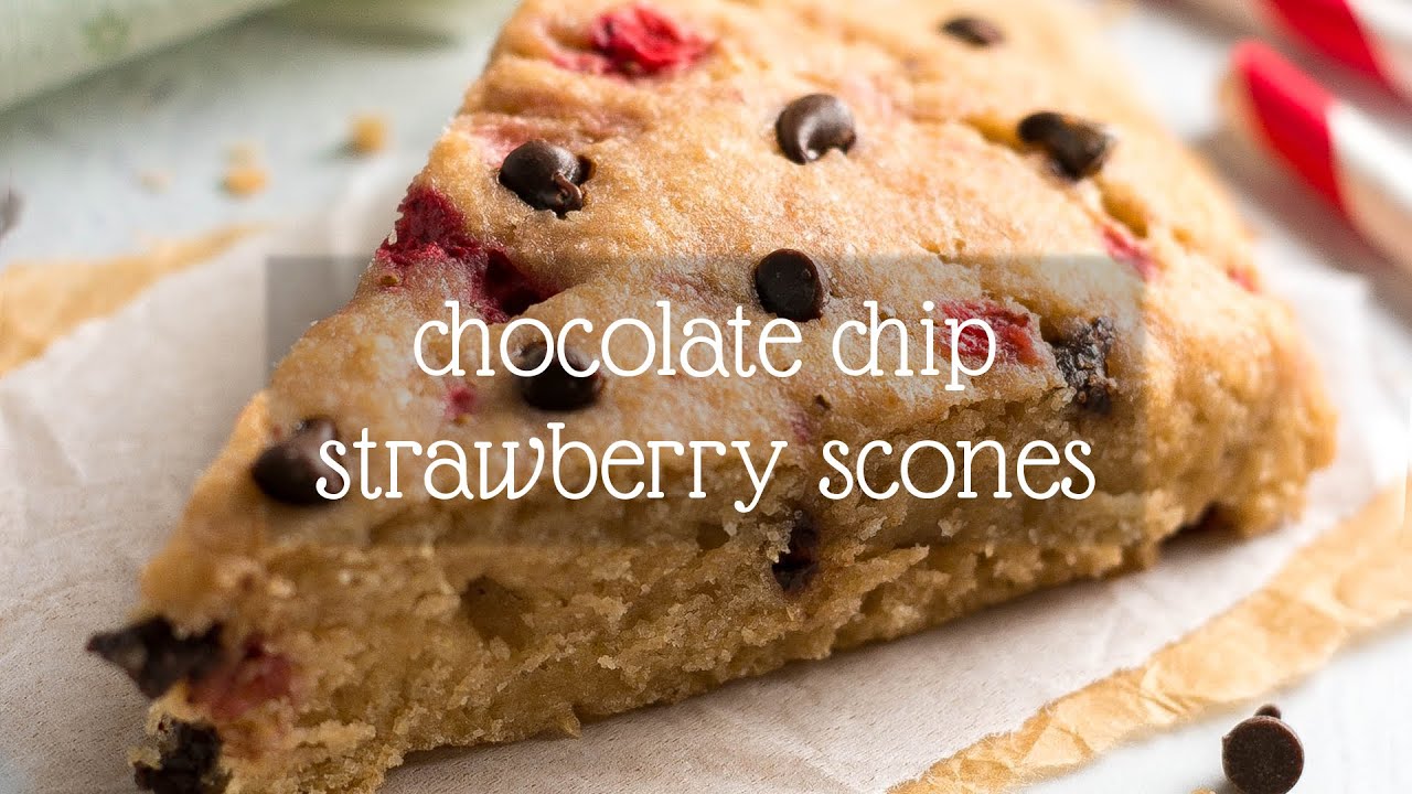 Strawberry Chocolate Chip Scones | Amy's Healthy Baking