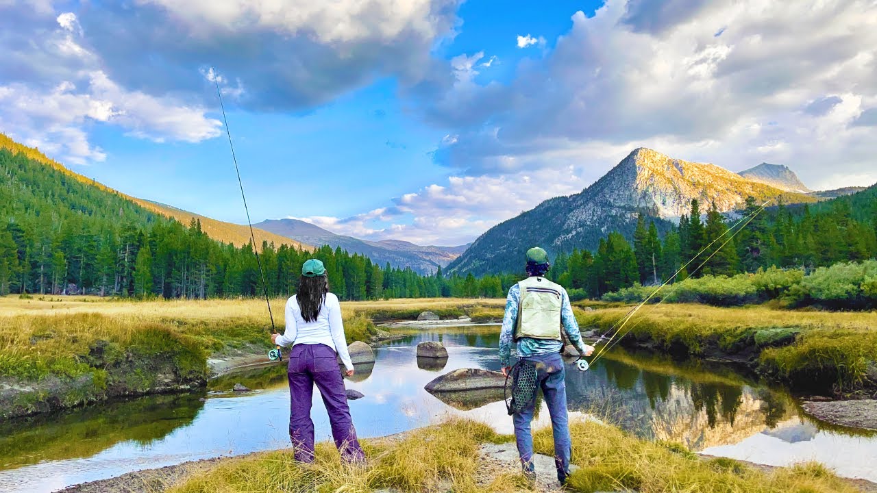 РЫБАЛКА В РАЙСКОМ МЕСТЕ на 2 ночи! Мы нашли УДАЛЁННУЮ реку в Йосемити, ПОЛНУЮ форели!