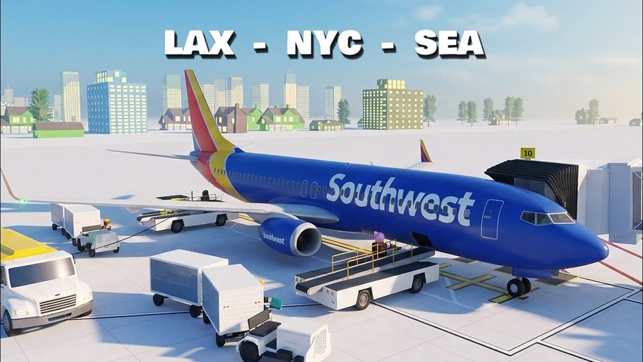 Southwest Airlines doubles flight - Boeing 737-800 | Roblox cabin crew simulator