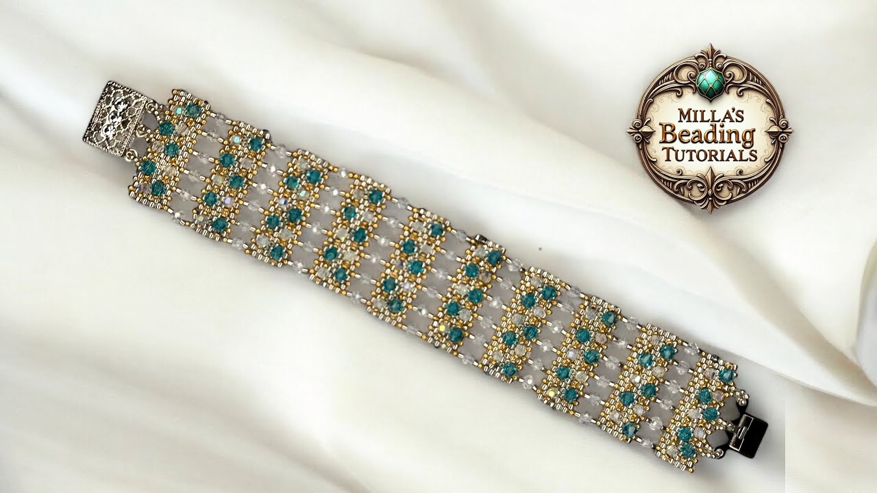 Delicate Beading Bracelet Tutorial 💎 #beading #artesanato #beadsjewellery #diy #arte
