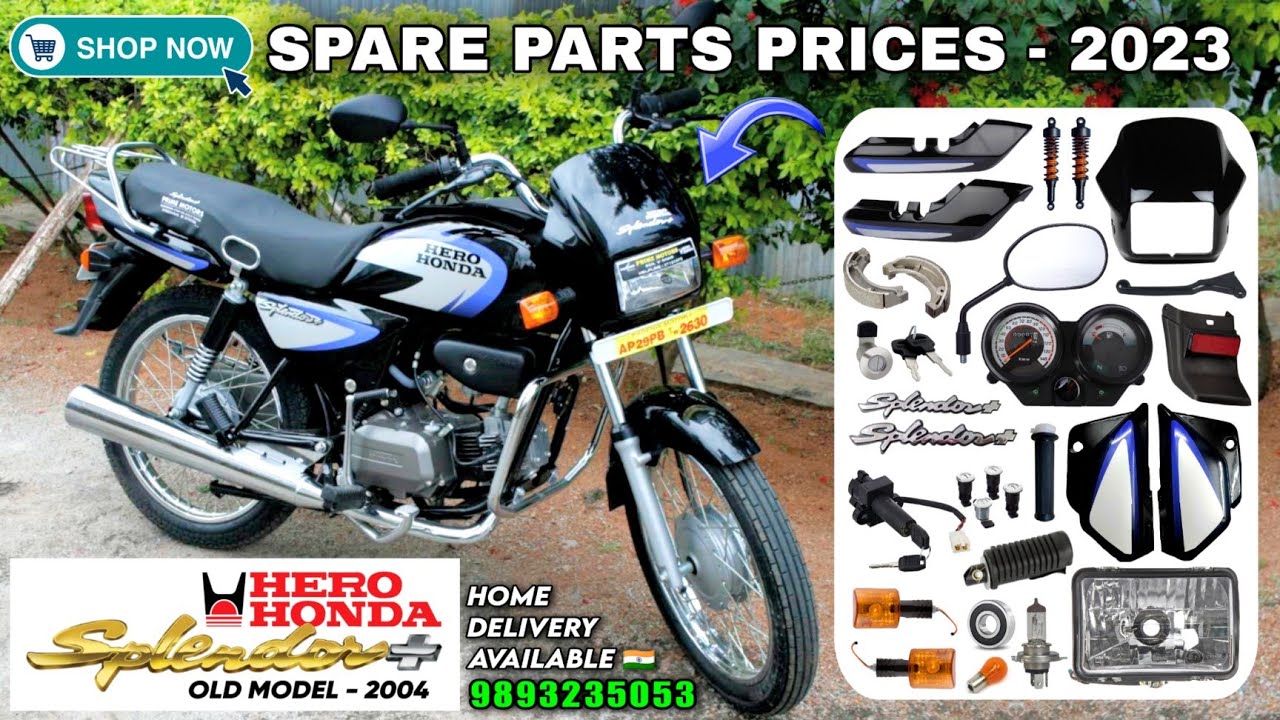 Hero Honda Splendor Plus - 2008 [OLD MODEL] SPARE PARTS PRICES 2023! • Home Delivery Available 📦 ✅