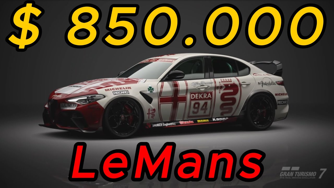 GT7: Ganhe 850.000 em Le Mans com a Alfa Giulia! 😍🔥#gt7 #canaldothunder