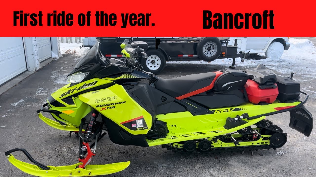 2020 Ski doo renegade 850 XRS. First ride of the season. #bancroft #skidoo #snowmobile