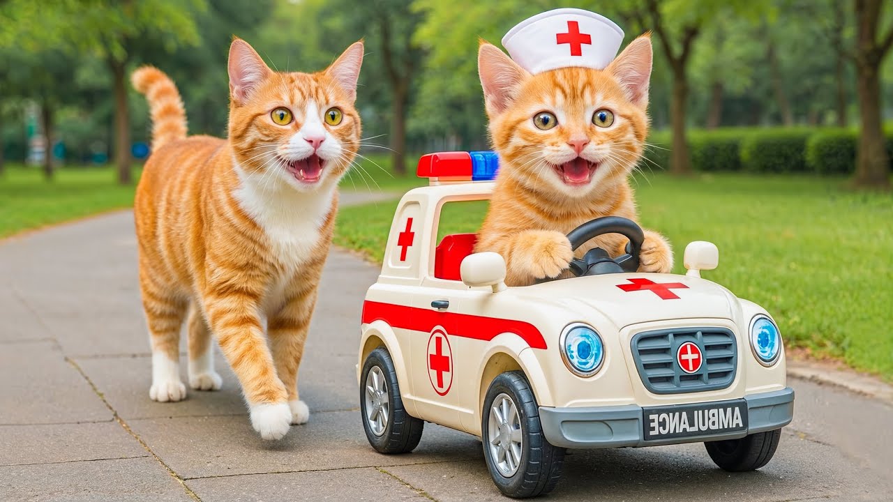 Mama Cat Falls While Working, Kitten Becomes a Little Hero and Saves Her Mom 🐱