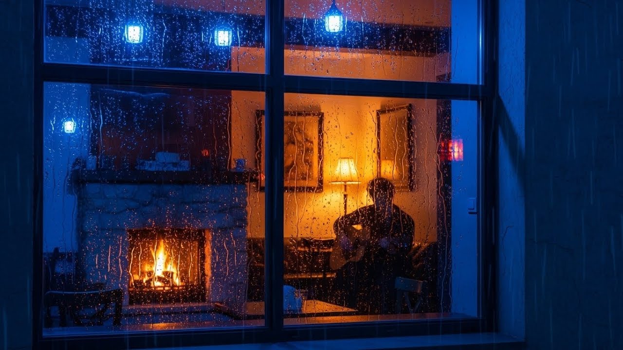 Heavy Snow & Jazz 🌨️ The Most Relaxing Winter Cafe Ambience for Sleep