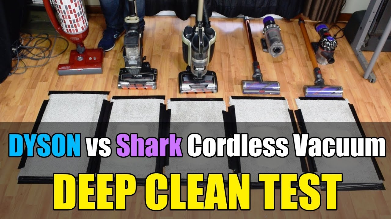 Dyson V8 vs V10 vs Shark Ion F80 vs P50 CARPET DEEP CLEAN TEST - Cordless Vacuums