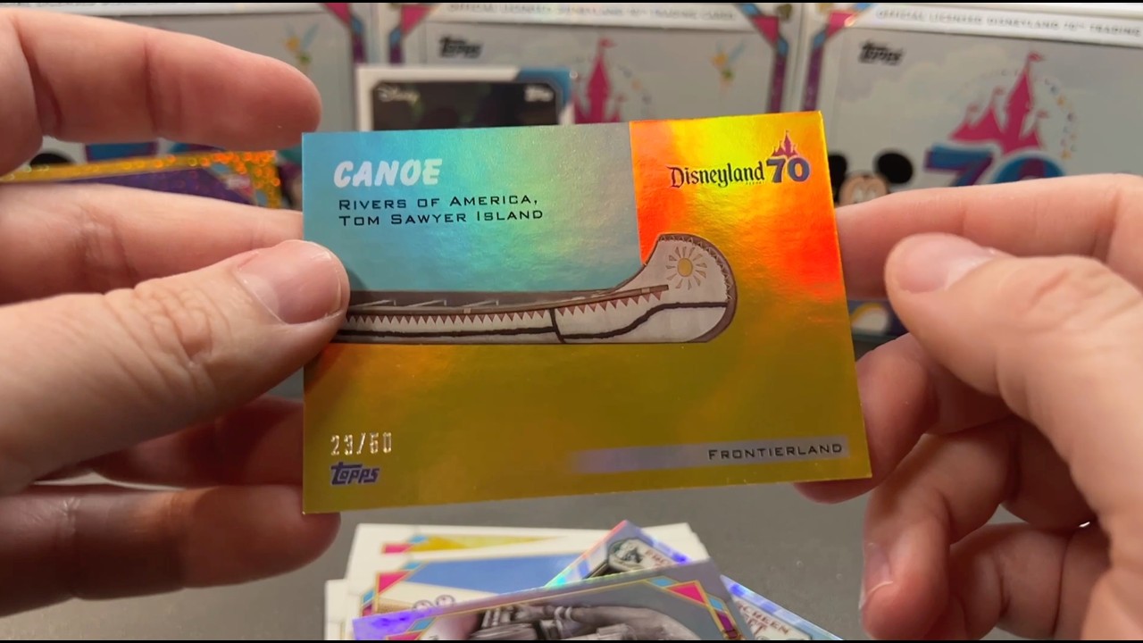 HUGE 🤩 AUTO + 1:8380 hit! Topps Disneyland 70th Trading Cards