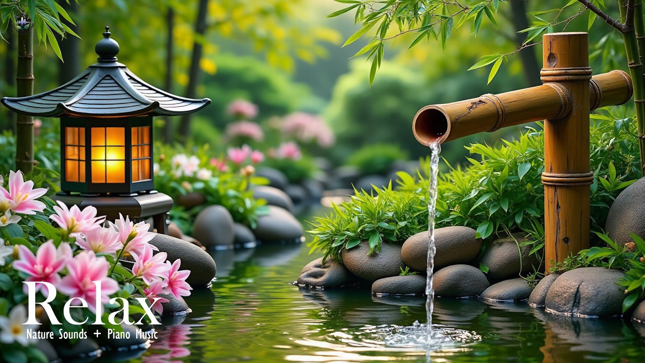 Soothing Piano Music & Flowing Water 🌿 Relax, Heal & Release Negative Emotions