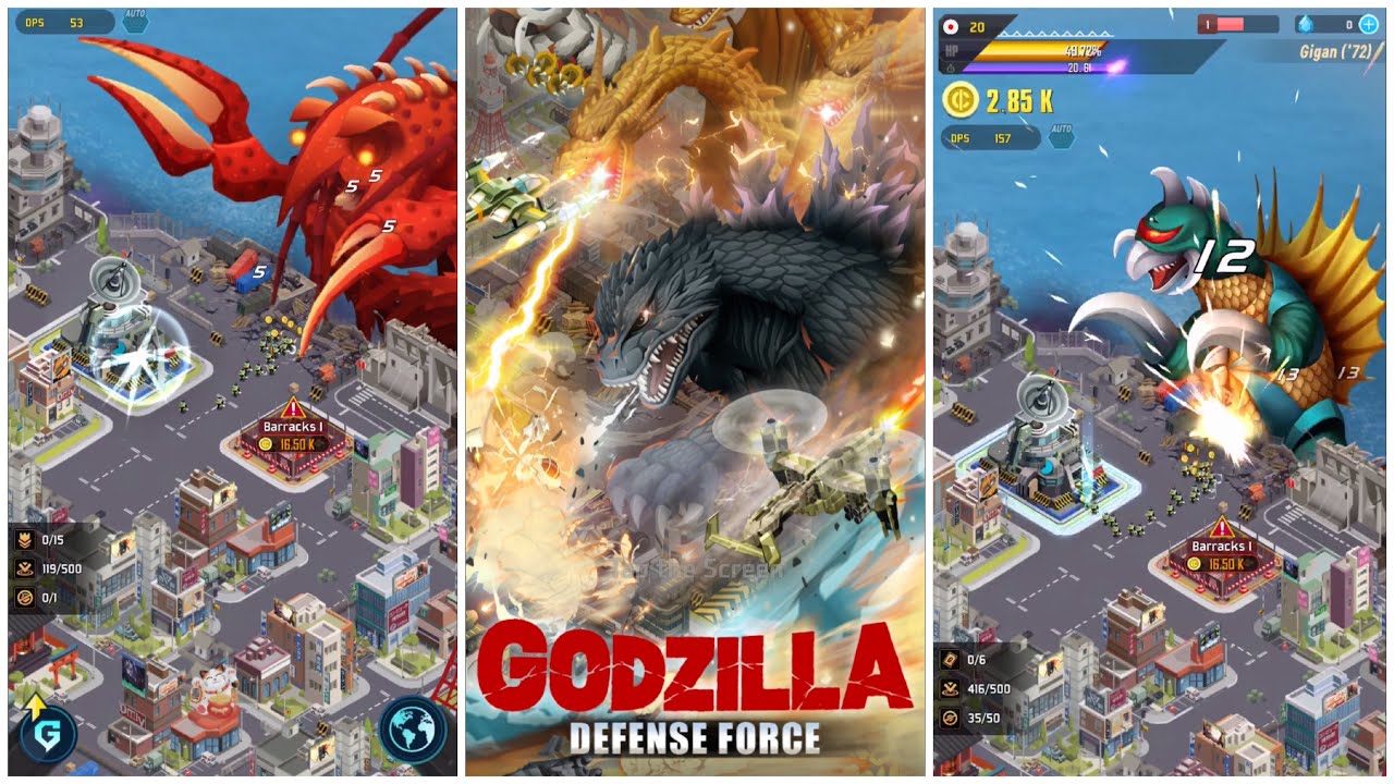GODZILLA DEFENSE FORCE- iOS- (Global)- FIRST GAMEPLAY- iPhone X