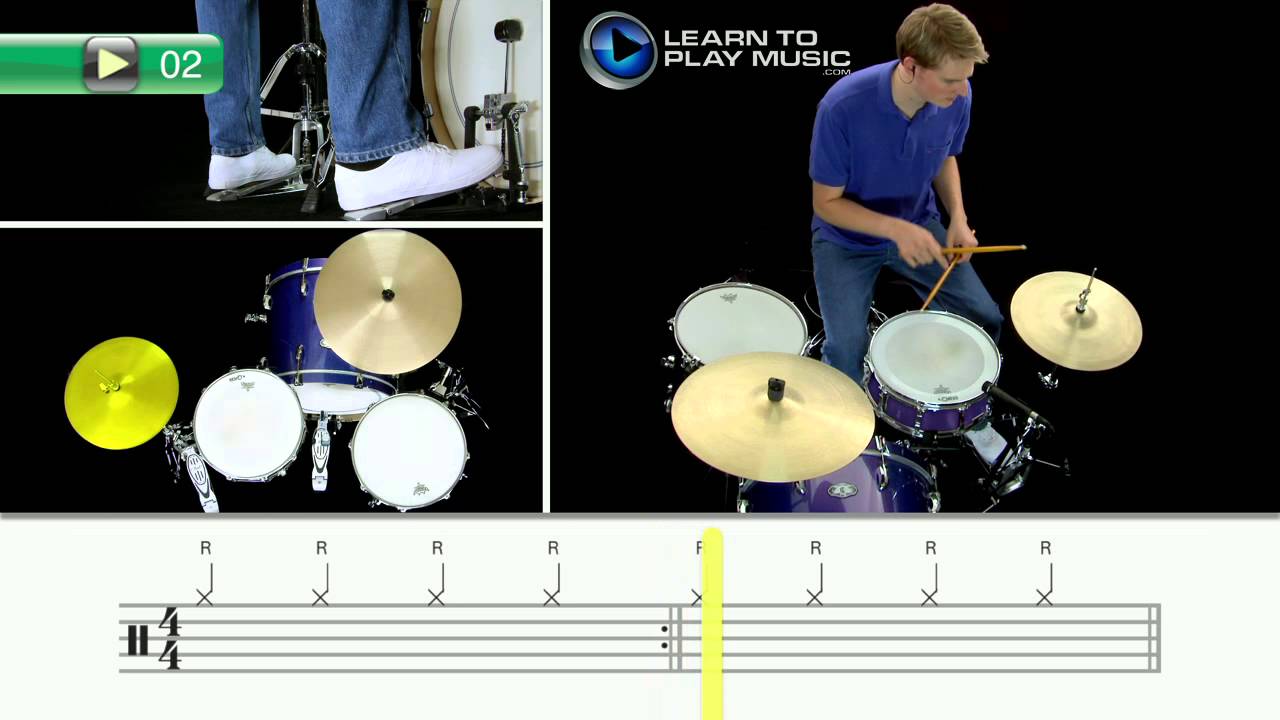 Ex002 Hip Hop and R&B Drum Lessons ~ Progressive