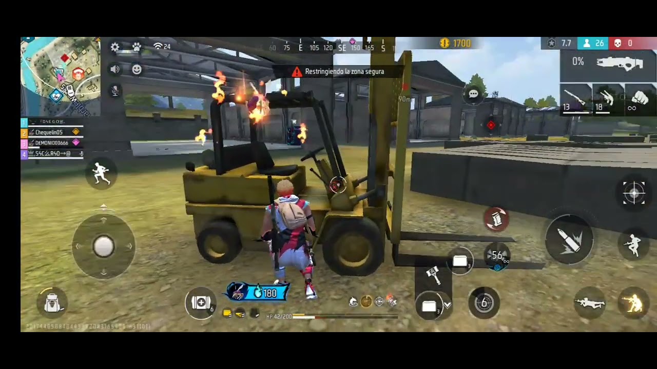 •Free fire• con esa arma siempre bajo a varios🔫💀