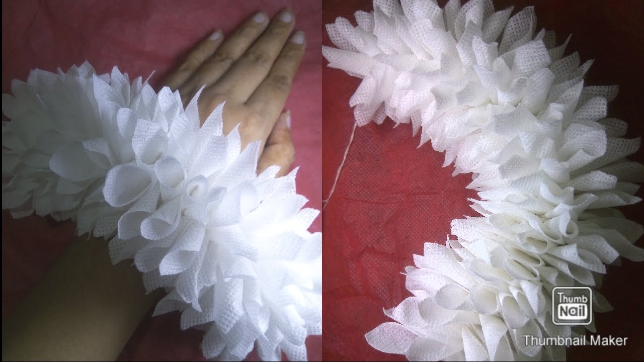 How to make gajra at home with fabric | DIY gajra making with fabric shopping bag |