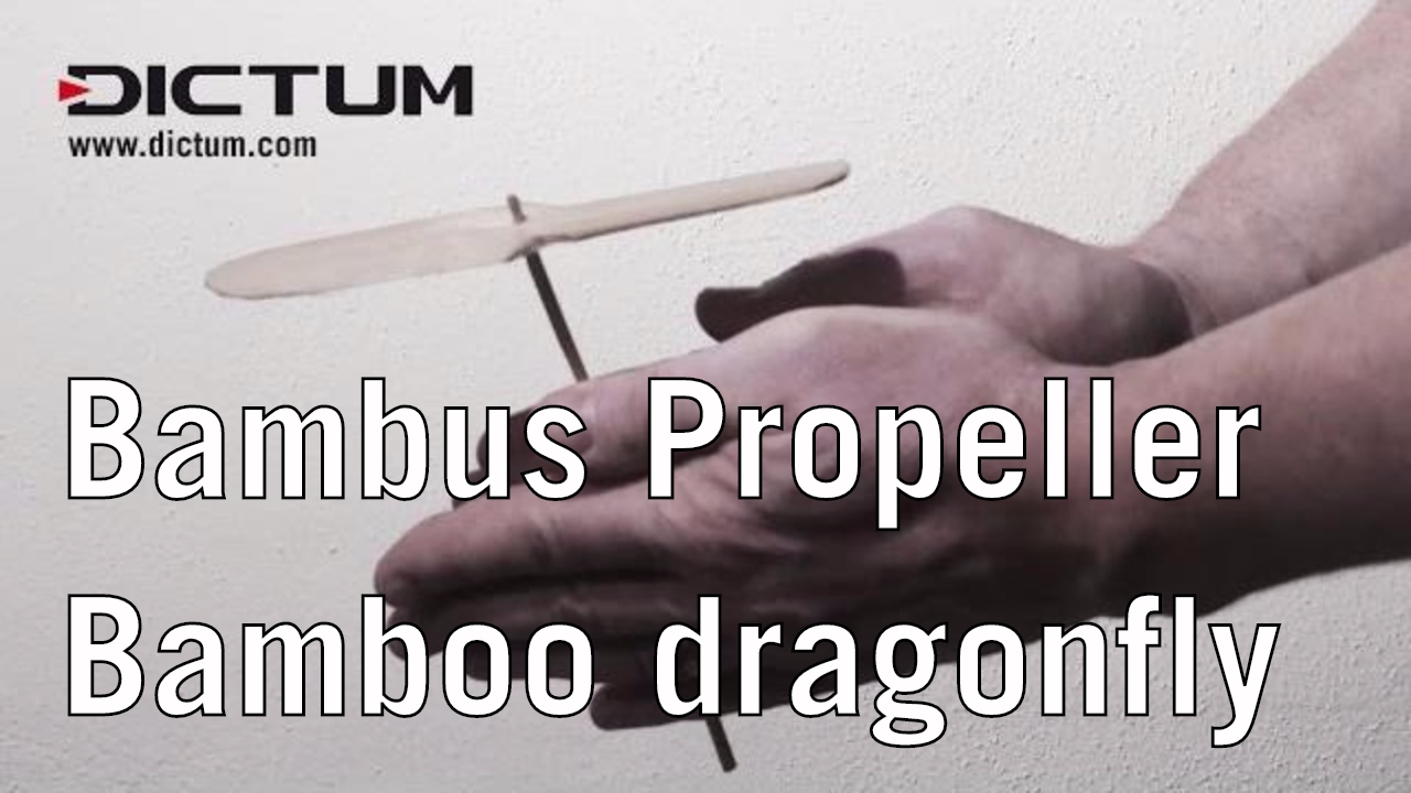 Bambus Propeller - fliegendes Spielzeug! Bauanleitung Tutorial HowTo-Video (Untertitel einschalten!)