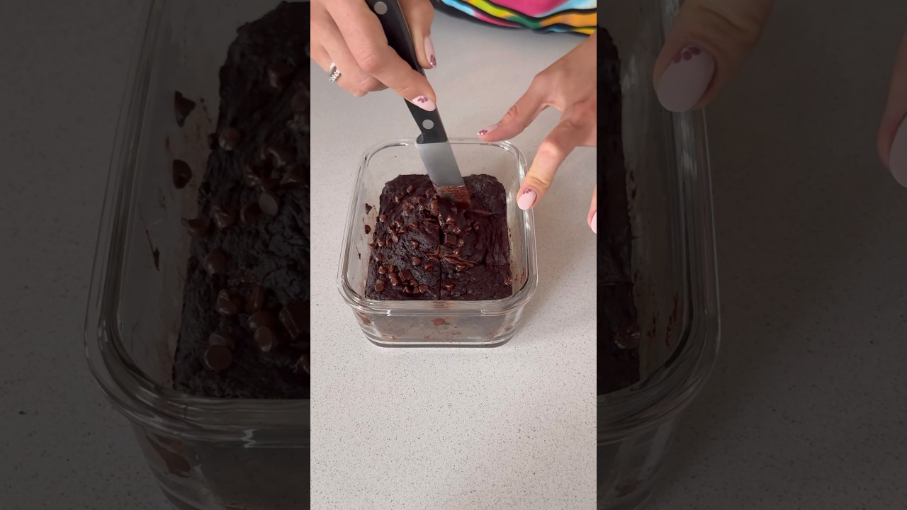 Brownie f&aacute;cil con 3 ingredientes #recetas #singluten #recetasfaciles #pasteldechocolate