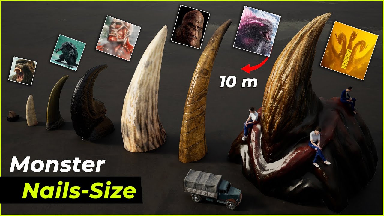 Monster Nails Size Comparison | Bloop vs Sea Eater vs Monster Nail 