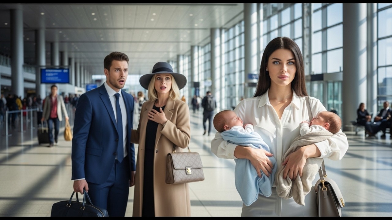 ALL’AEROPORTO CON L’AMANTE, UN MILIONARIO PORTAVA LA SUA BORSA—POI ARRIVÒ SUA MOGLIE CON I GEMELLI.