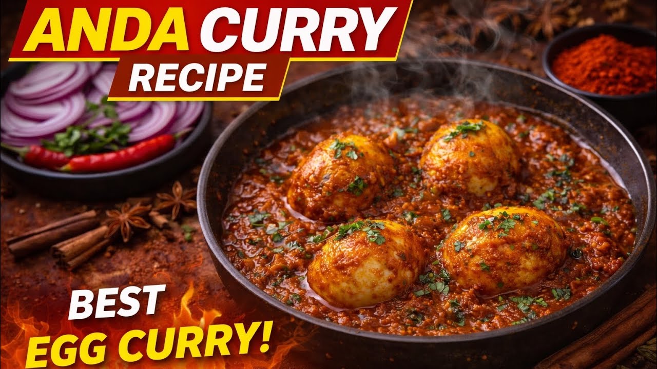 Egg Curry Recipe | Dhaba Style Anda Curry | Ghar Par Restaurant Jaisa Taste |      