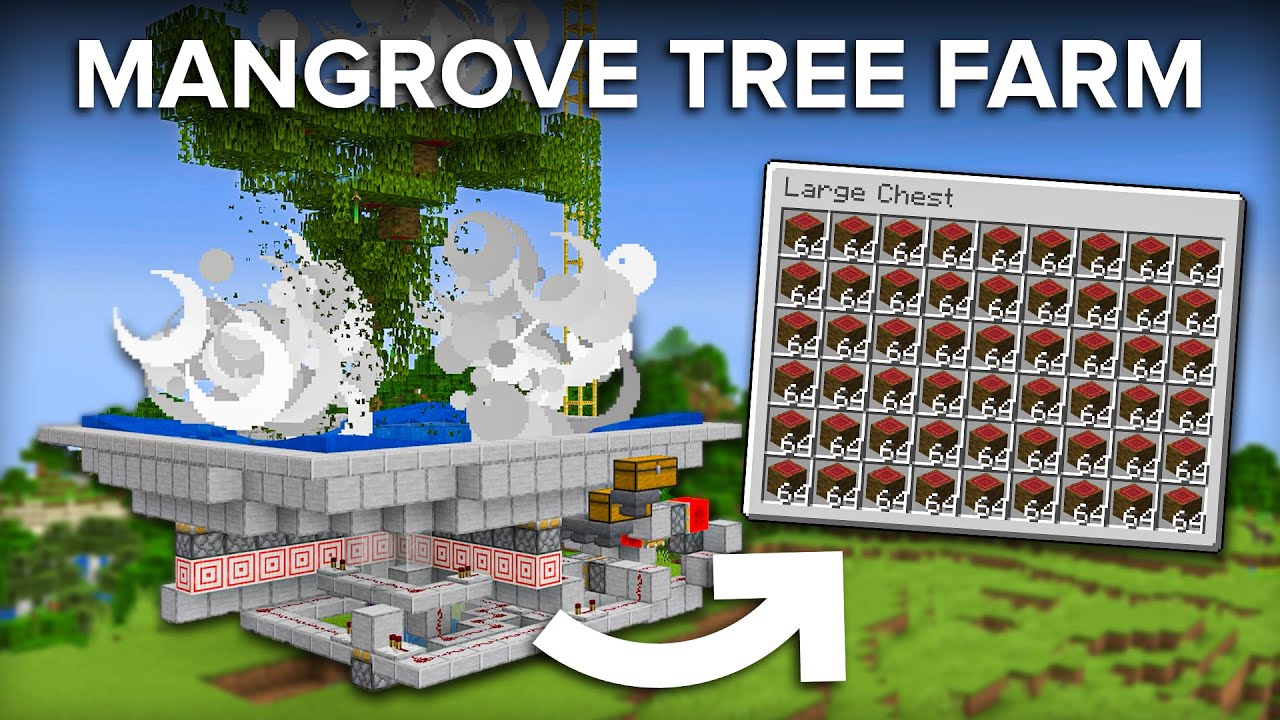 Minecraft Mangrove Tree Farm - 8000+ Items Per Hour