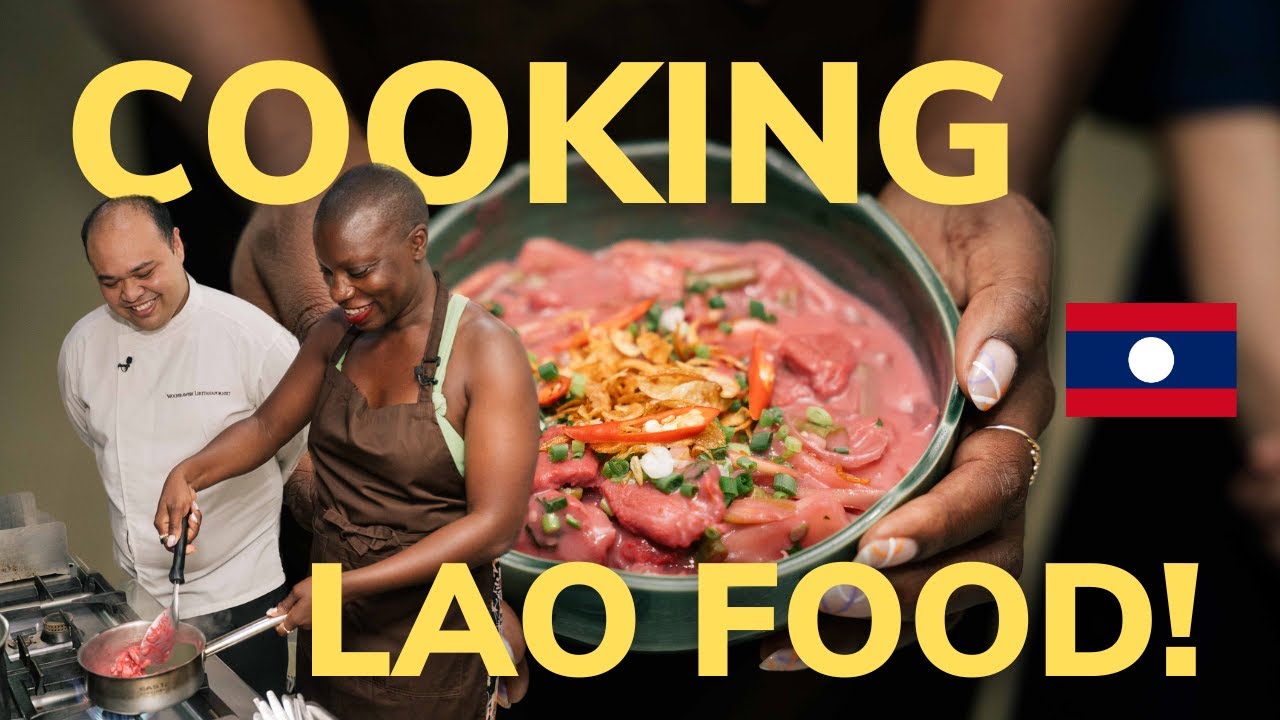 Cooking an Authentic Laotian Dish with a 5-Star Hotel Chef in Luang Prabang 🇱🇦