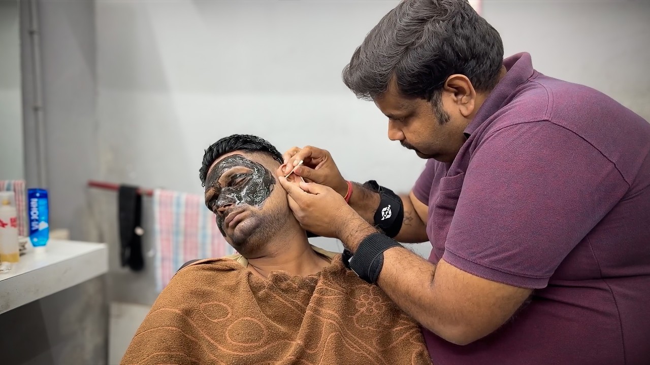 ASMR Barber Shamboo - Satisfying Deep Face & Ear Cleansing Massage (Guaranteed Sleep)