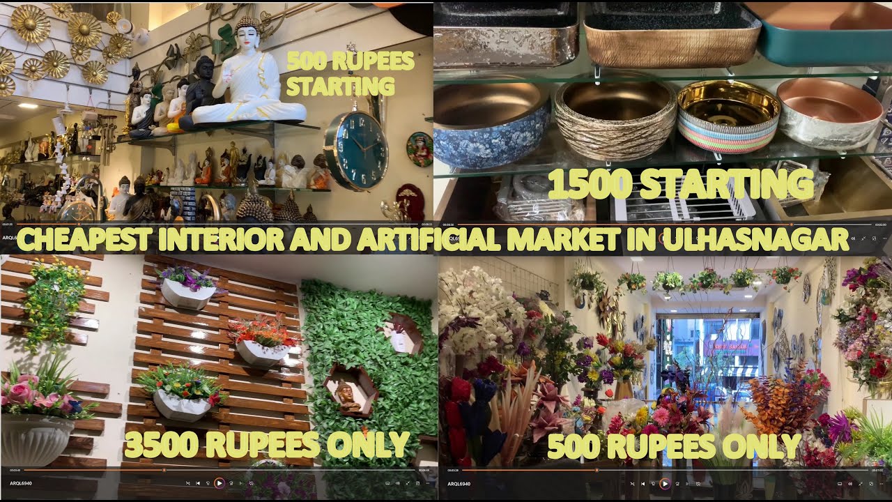 ULHASNAGAR MARKET INTERIOR AND ARTIFICIAL ART WORKS  | 500 RUPEES STARTING 😃🤑😲😲😲 #ulhasnagarmarket