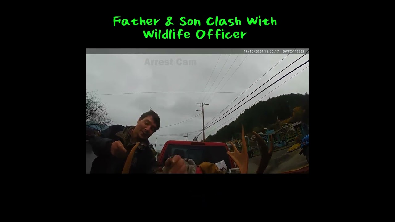 Dad & Son Clash with Wildlife Officer Over Moose Antlers