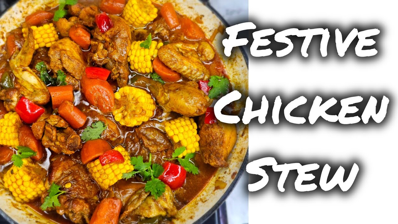 Куриное рагу с кукурузой, перцем и морковью | Серия рецептов к Рождеству