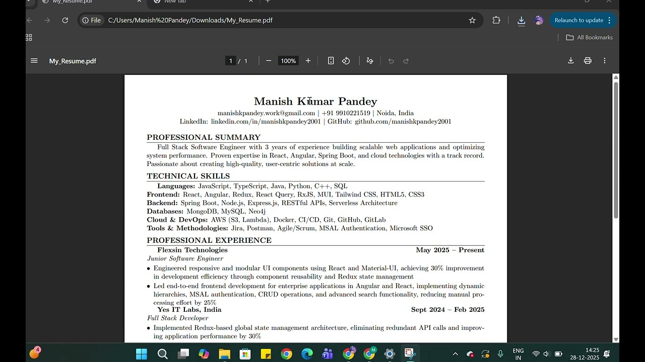 Best Resume Format for Freshers in 2026 | Perfect Resume Tips