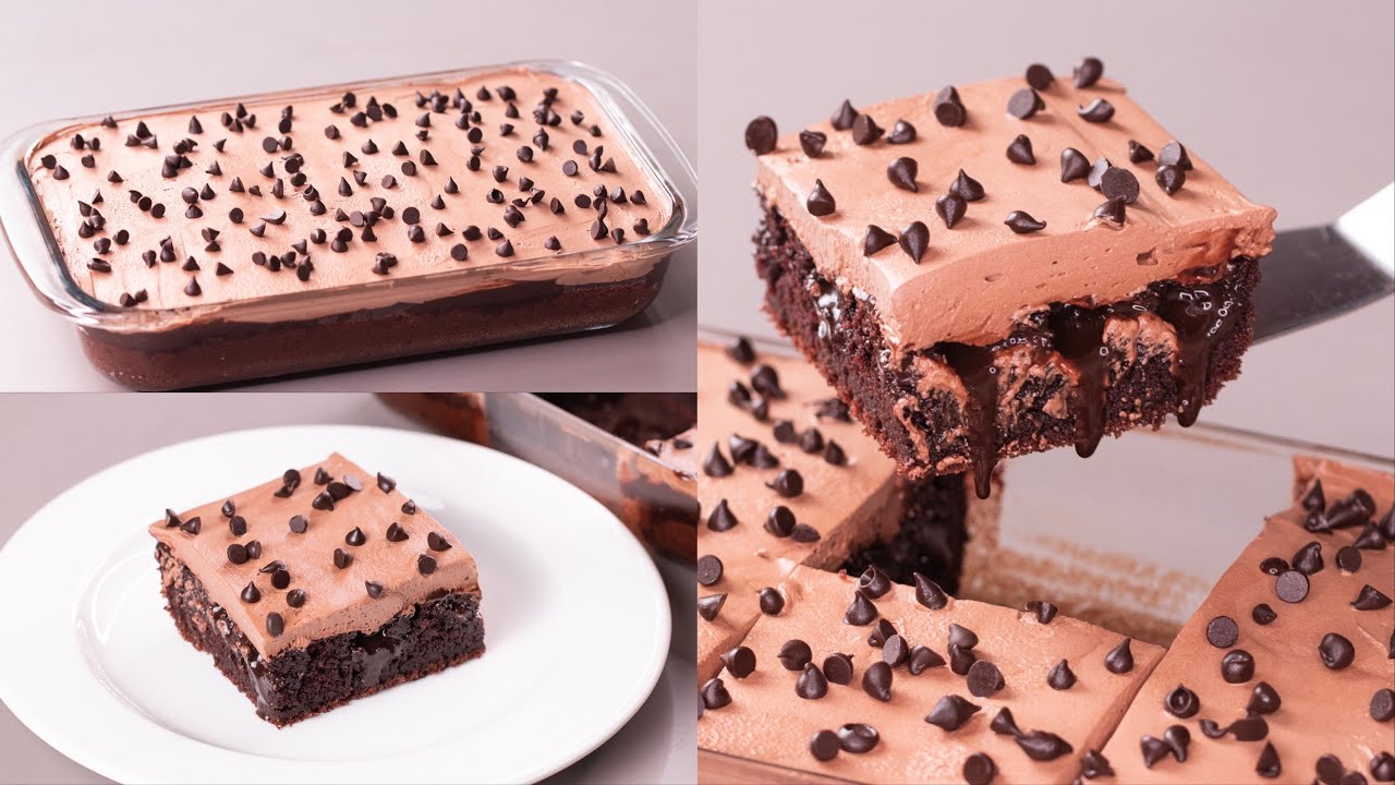 CHOCOLATE POKE CAKE | EGGLESS & WITHOUT OVEN | CHOCOLATE CAKE | POKE CAKE RECIPE | N'Oven Foods