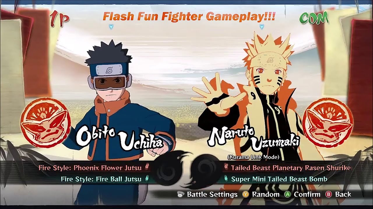 Flash Fighter Naruto Vs Obito Ninja Warz 1!!! #storm4 #undisputed #wwe2k23 #streetfighteriv #fypage